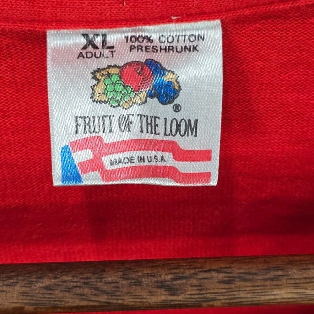 Vtg Garfield TShirt Tee XL Red Single Stitch Patriotic USA American Stars - Picture 2 of 10